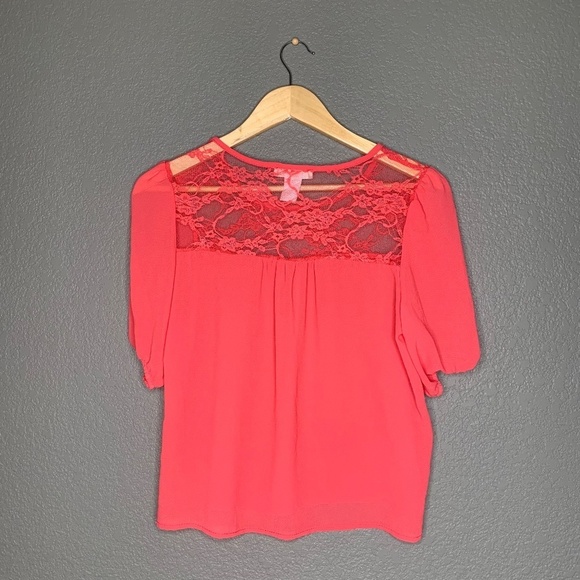 Last Chance👀 Bright Pink A'Gaci Sheer Top - Picture 2 of 3